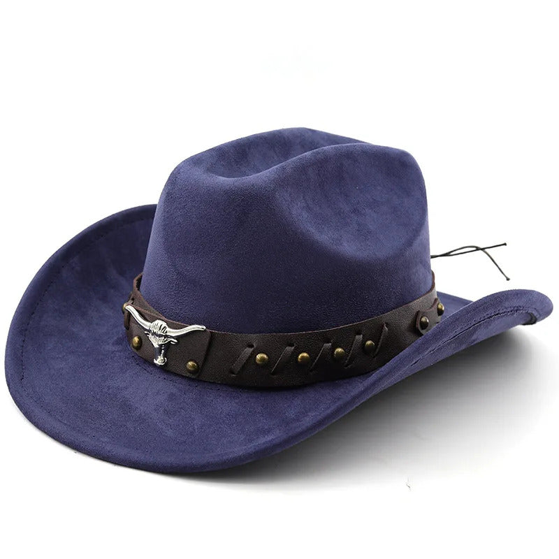 Cowboy Hat – Suede-Look Longhorn