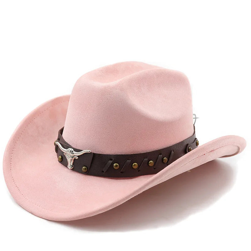 Cowboy Hat – Suede-Look Longhorn