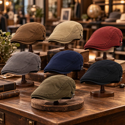 Flat Cap – Cotton Embroidered Statement Style