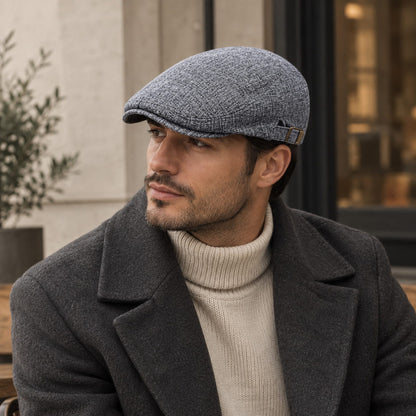 Flat Cap – Cotton Linen Textured Statement Style