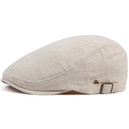 Flat Cap – Cotton Linen Textured Statement Style