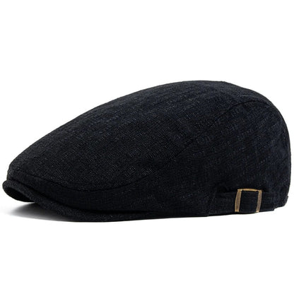 Flat Cap – Cotton Linen Textured Statement Style
