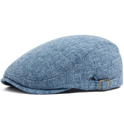 Flat Cap – Cotton Linen Textured Statement Style
