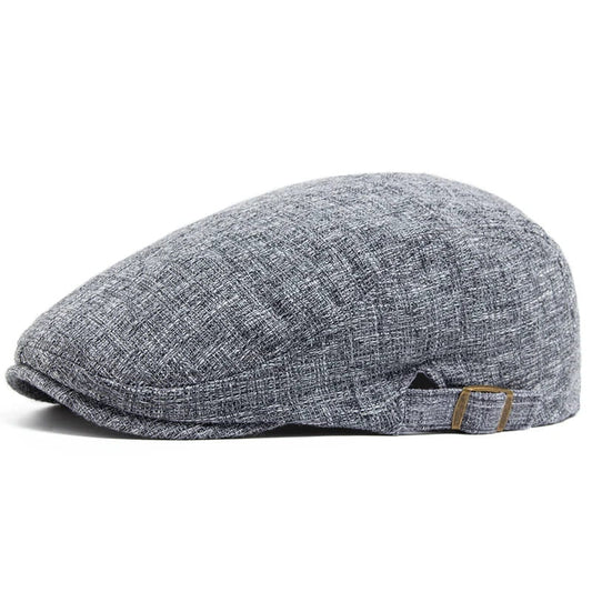Flat Cap – Cotton Linen Textured Statement Style