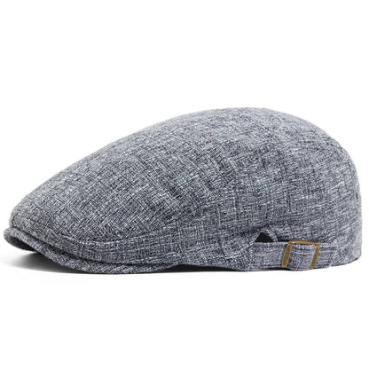 Flat Cap – Cotton Linen Textured Statement Style