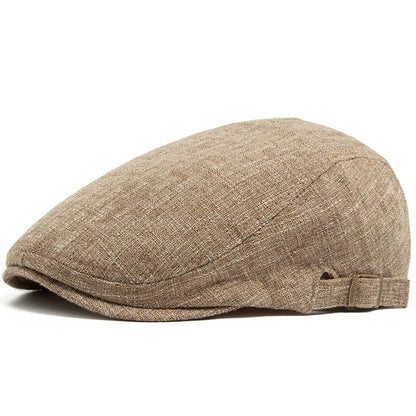 Flat Cap – Cotton Linen Textured Statement Style