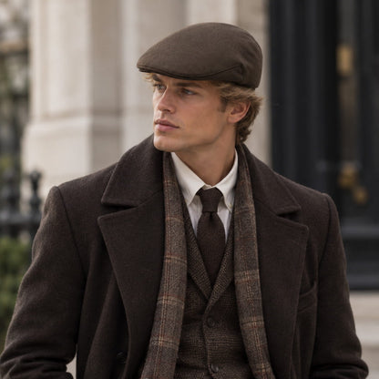 Flat Cap – Cotton Weave, Minimalist Ivy Style