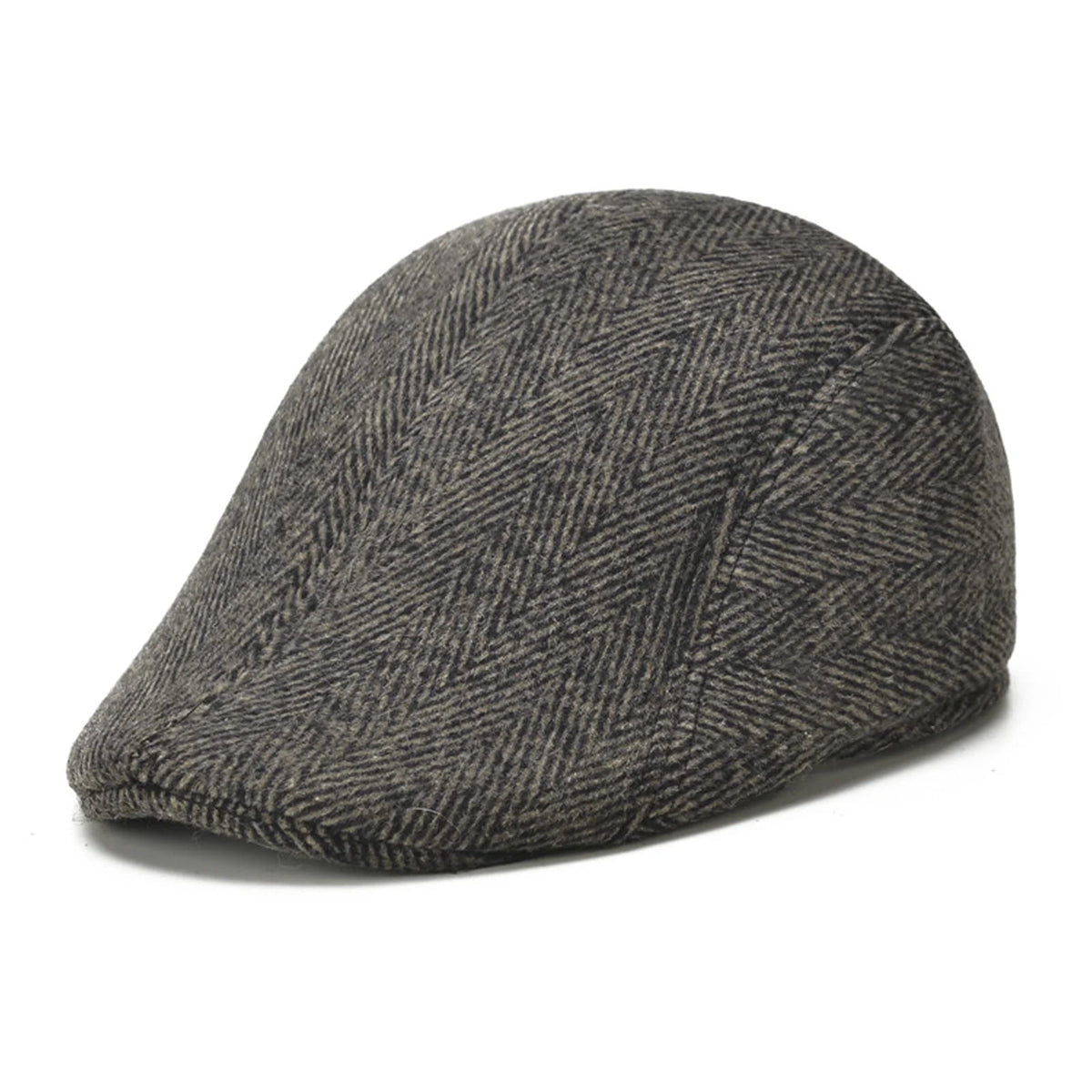 Flat Cap – Herringbone Wool, Octagonal Style
