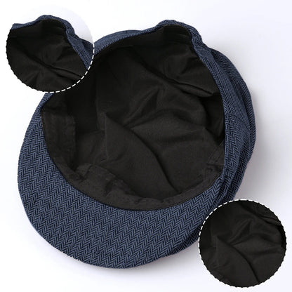 Flat Cap – Kids Newsboy, Herringbone Twill