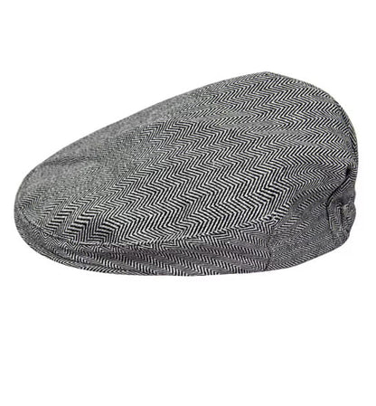 Flat Cap – Kids Newsboy, Herringbone Twill