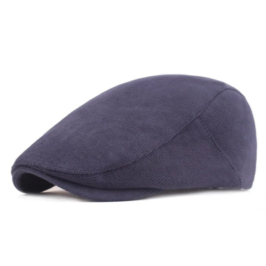 Flat Cap – Modal Cotton Knit, Vintage Literary Style