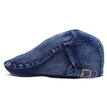 Flat Cap – Washed Denim, Casual Edge