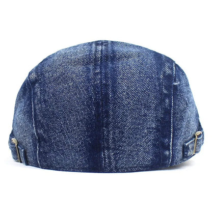 Flat Cap – Washed Denim, Casual Edge