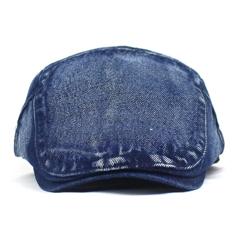 Flat Cap – Washed Denim, Casual Edge