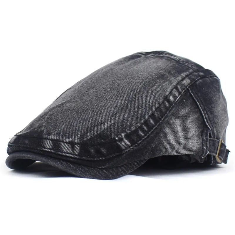 Flat Cap – Washed Denim, Casual Edge