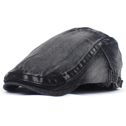 Flat Cap – Washed Denim, Casual Edge