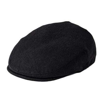 Flat Cap – Wool Blend Plaid Herringbone