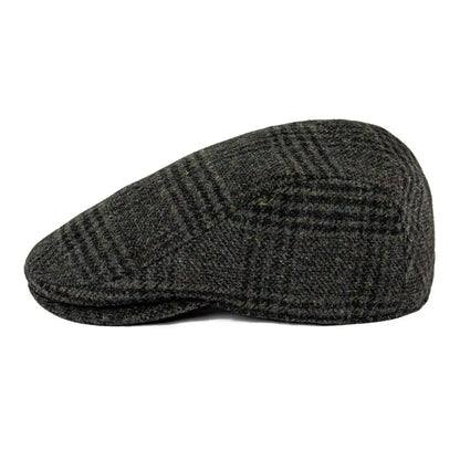 Flat Cap – Wool Herringbone With Timeless Silhouette