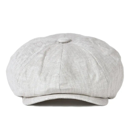 Newsboy Cap – Linen Texture And Classic Cut