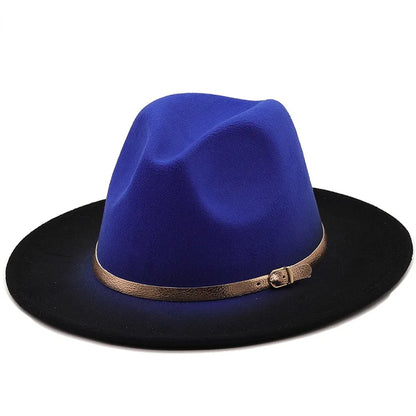 Fedora Hat – Gradient Effect with Gold Belt