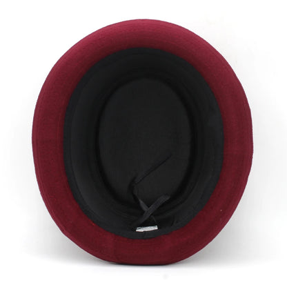 Pork Pie Wool Hat – Vintage Style With Feather Accent