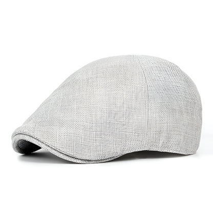 Flat Cap – Lightweight Linen Texture for Spring & Summer