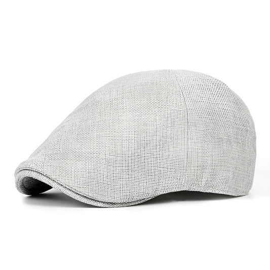 Flat Cap – Lightweight Linen Texture for Spring & Summer