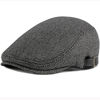 Flat Cap – Men’s Wool Herringbone Pattern