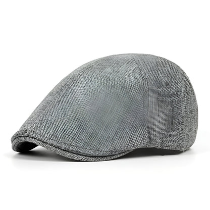 Flat Cap – Lightweight Linen Texture for Spring & Summer