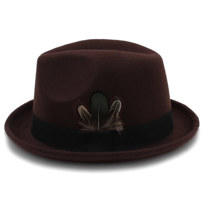 Trilby Fedora Wool Hat – Classic Style With Feather Accent