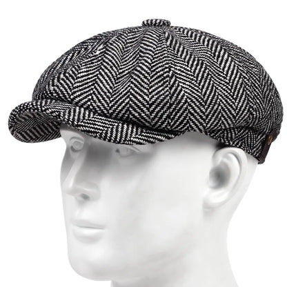 Newsboy Cap – Classic Herringbone Vintage Style