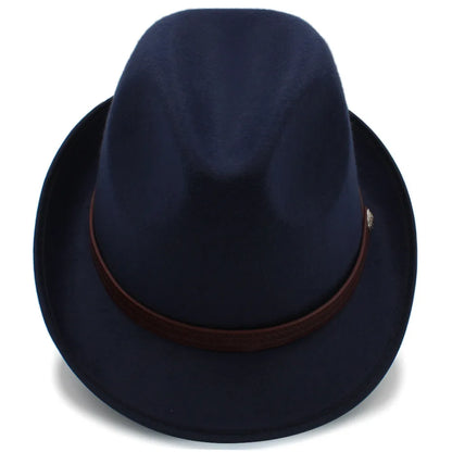 Classic Wool Trilby Hat – Slim Band with Decorative Button