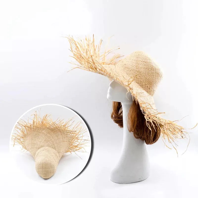 Straw Hat – Frayed Brim Boho Style For A Carefree Summer