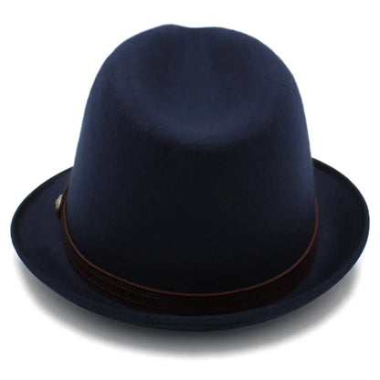 Classic Wool Trilby Hat – Slim Band with Decorative Button