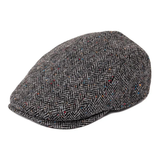 Flat Cap – Wool Herringbone With Timeless Silhouette