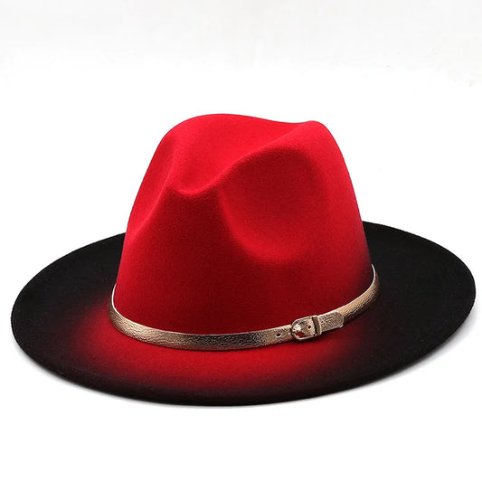 Fedora Hat – Gradient Effect with Gold Belt