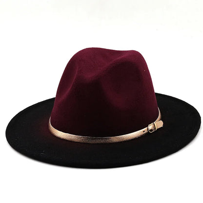 Fedora Hat – Gradient Effect with Gold Belt