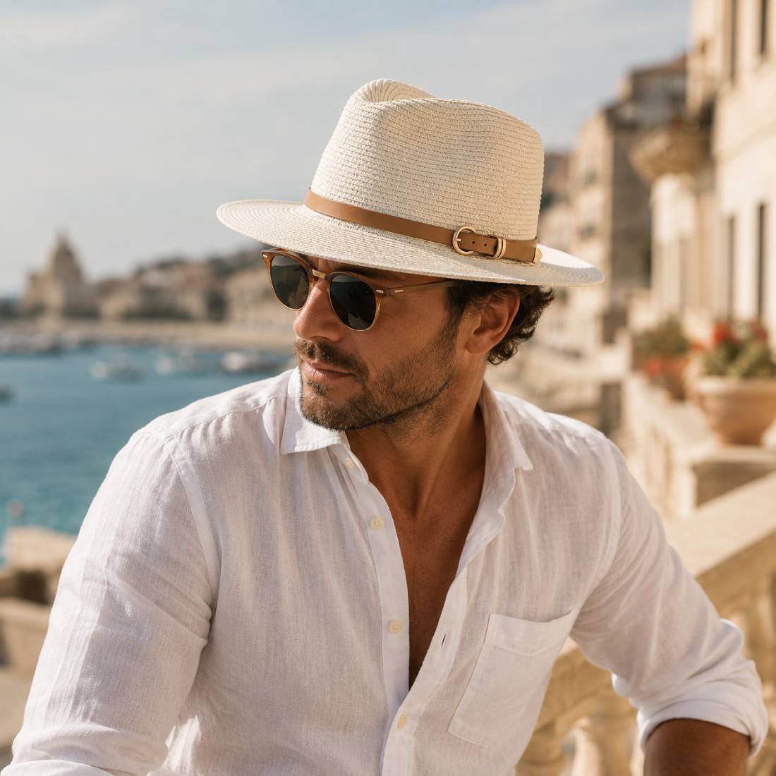 Panama Hat – Lightweight Summer Style with Leather Buckle Detail