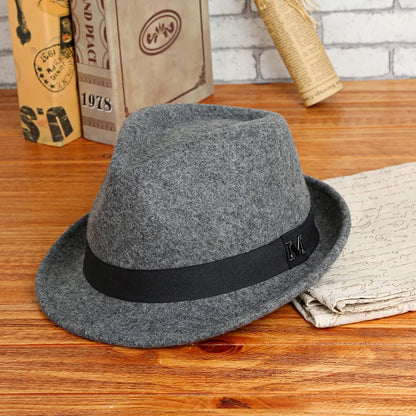 Wool Fedora Trilby Hat – Classic Short Brim Design