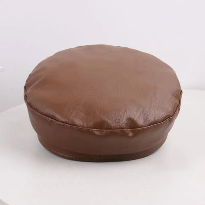 Leather Sailor Cap – With Double Chain And Structured Visor