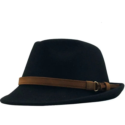 Fedora Trilby Hat – Soft Wool Design With Buckle Leather Band