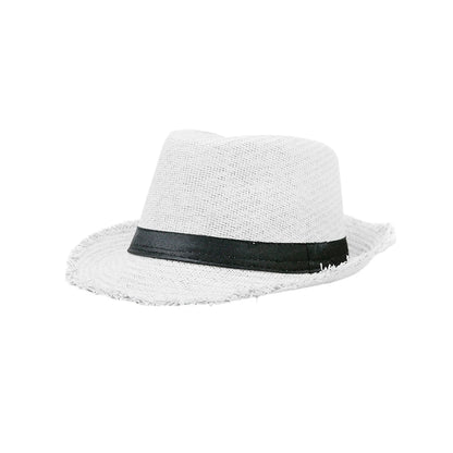 Trilby Straw Hat – Frayed Brim Summer Style