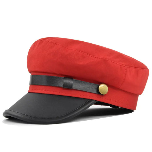 Sailor Cap – Structured Military Design With Decorative Strap