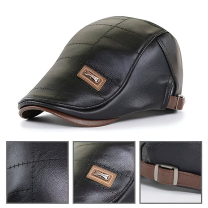 Classic Men’s Leather Flat Cap