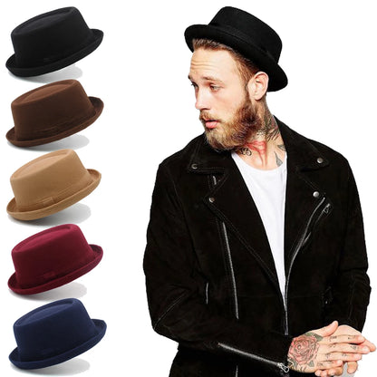Pork Pie Hat – Wool Blend Casual Style