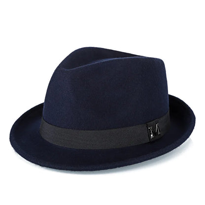 Wool Fedora Trilby Hat – Classic Short Brim Design