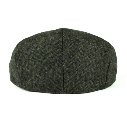 Flat Cap – Herringbone Wool Blend With Vintage Texture