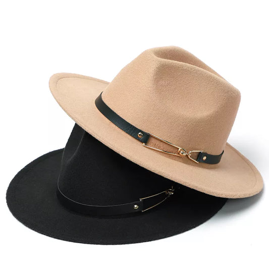 Chapeau Fedora Classy Chic Anneau Doré - La Maison du Chapeau