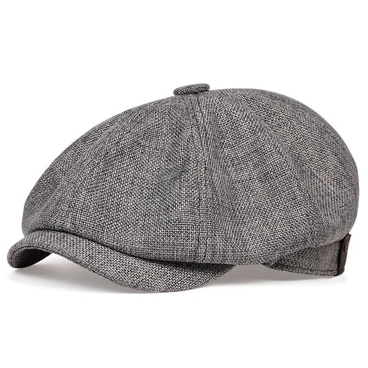 Newsboy Cap – Textured Vintage Style With Curved Brim