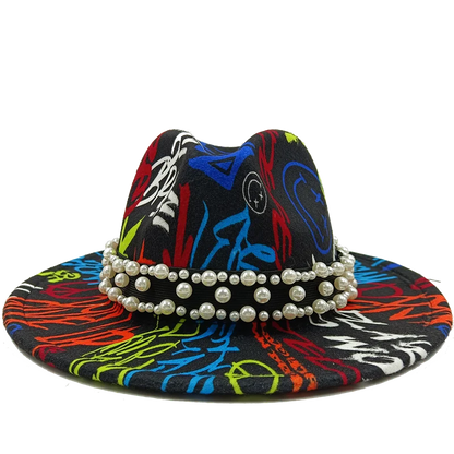 Fedora Hat – Modern Psychedelic Pearl Design